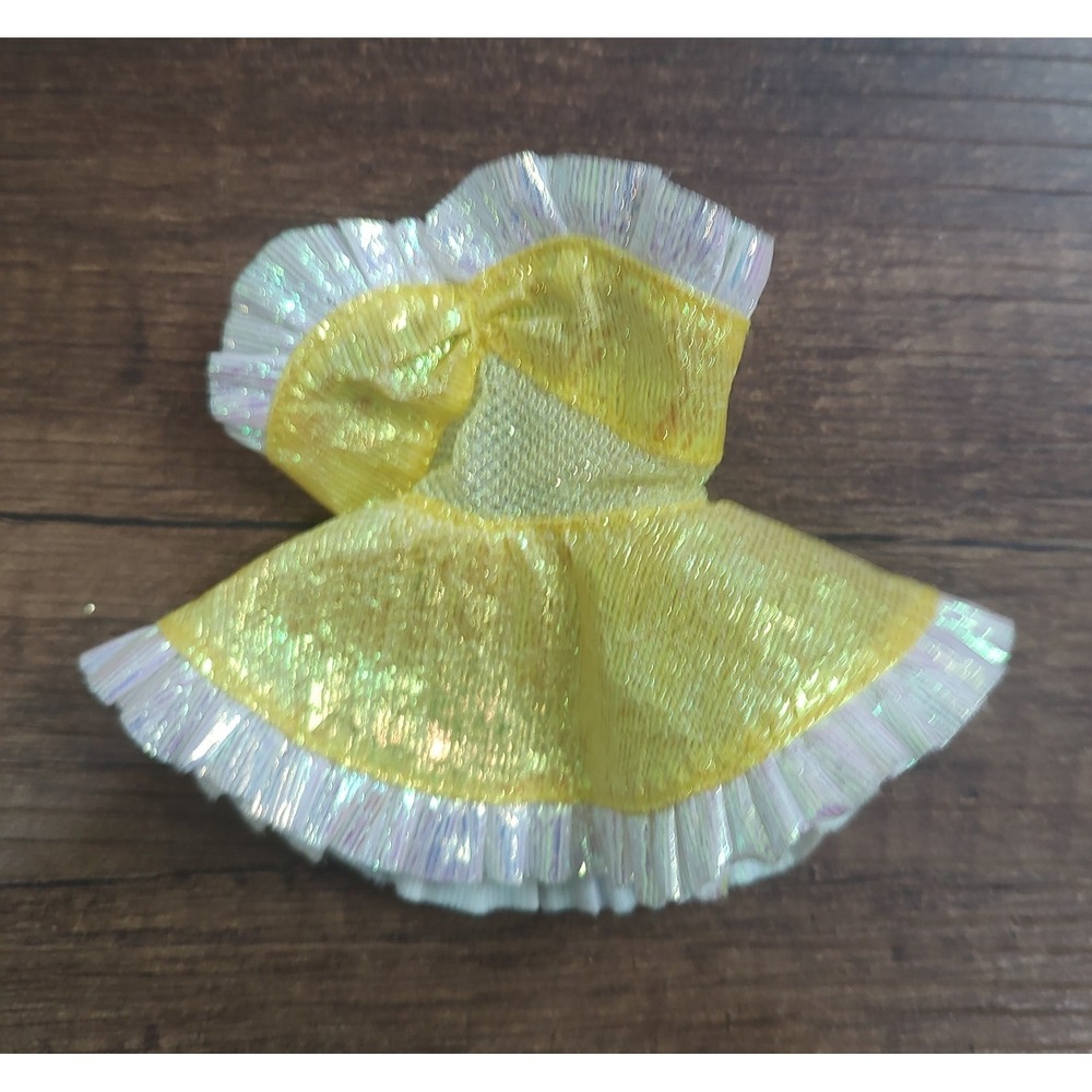 Barbie Foam 'n Color Yellow Mini Dress Only Vintage Z33